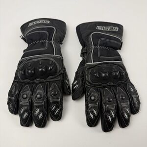 Sedici Motorcycle Gloves Large Black‎ Thinsulate Insulation Lined Riding Biker